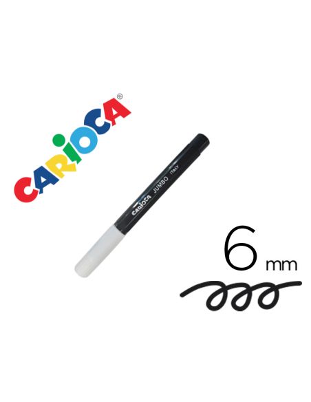 Rotulador Carioca Jumbo Lavable Negro Punta Gruesa 6 Mm