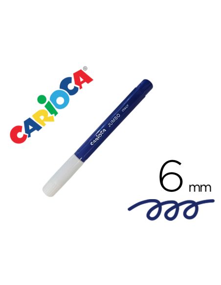 Rotulador Carioca Jumbo Lavable Azul Punta Gruesa 6 Mm