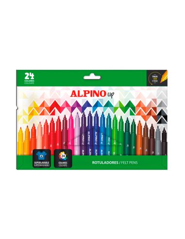 Rotulador Alpino Up Punta 1 Mm Caja De 24 Unidades Colores Surtidos