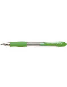 Boligrafo Pilot Super Grip Verde Claro Retractil Sujecion De Caucho Tinta Base De Aceite 2
