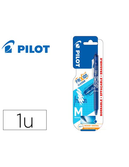 Boligrafo Pilot Frixion Clicker Borrable 0,7 Mm Punta Media Azul En Blister