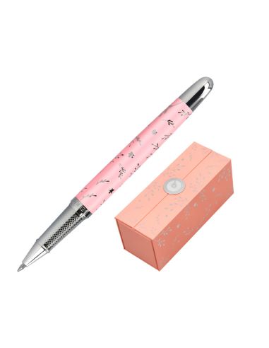 Roller Belius Bella Aluminio Color Rosa Diseño Plateado Relieve Tinta Color Negro Caja De Diseño