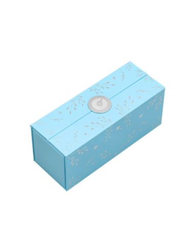 Roller Belius Bella Aluminio Color Azul Celeste Diseño Plateado Relieve Tinta Color Negro Caja De Diseño