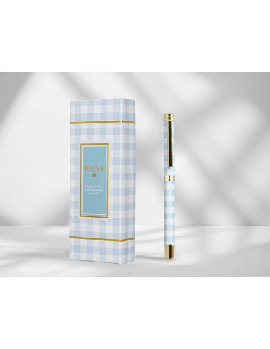 Roller Belius Perfect Picnic Day Aluminio Azul Celeste Dorado Tinta Color Negro Caja De Diseño