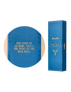 Boligrafo Belius Wild West Aluminio Color Azul Marino Dorado Tinta Color Azul Caja De Diseño 2