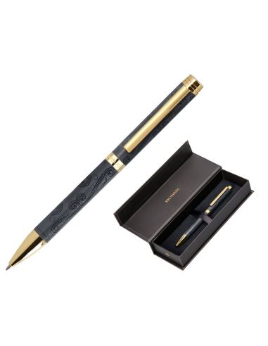 Boligrafo Belius Wild West Aluminio Color Negro Dorado Tinta Color Azul Caja De Diseño