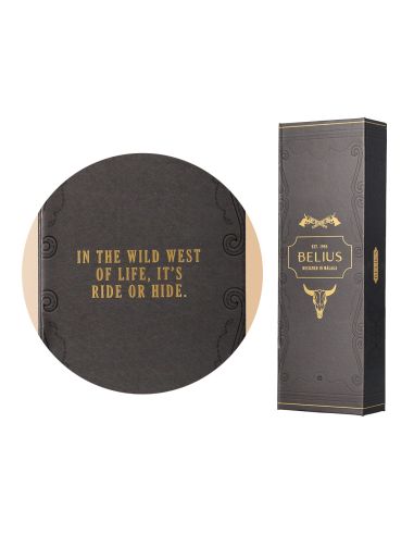 Boligrafo Belius Wild West Aluminio Color Negro Dorado Tinta Color Azul Caja De Diseño