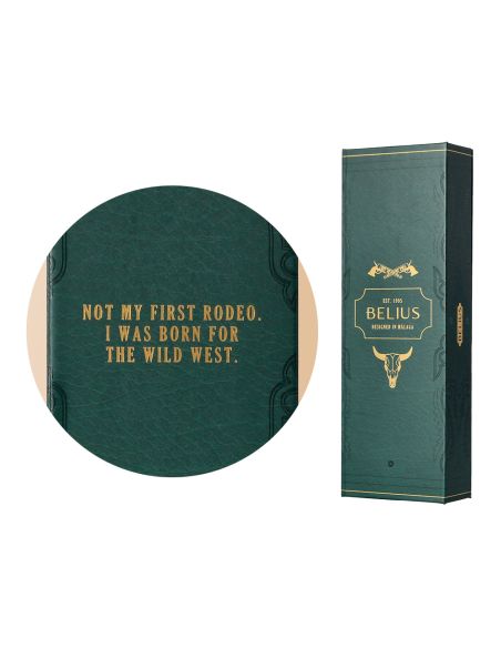 Boligrafo Belius Wild West Aluminio Color Verde Tinta Color Azul Caja De Diseño