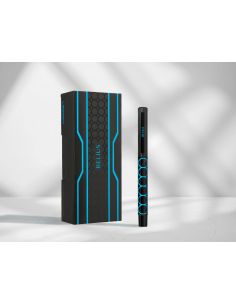 Boligrafo Belius Legacy Aluminio Diseño Circulos Azul Cuerpo Negro Tinta Color Azul Caja De Diseño 2