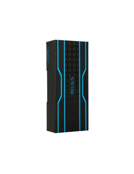 Boligrafo Belius Legacy Aluminio Diseño Circulos Azul Cuerpo Negro Tinta Color Azul Caja De Diseño