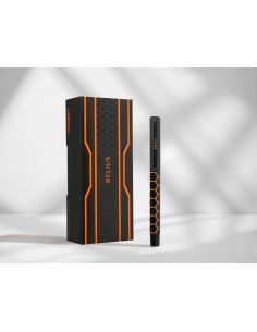 Boligrafo Belius Legacy Aluminio Diseño Hexagono Naranja Cuerpo Negro Tinta Color Azul Caja De Diseño 2
