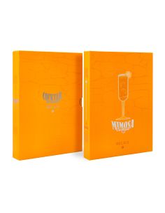 Boligrafo Y Wallet Belius Cocktails Mimosa Aluminio Naranja Plateado Relieve Tintacolor Azul Caja De Diseño 2