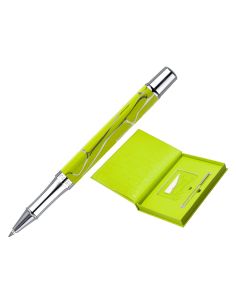Boligrafo Y Wallet Belius Cocktails Margarita Aluminio Verde Lima Plateado Relieve Tinta Color Azul Caja De
