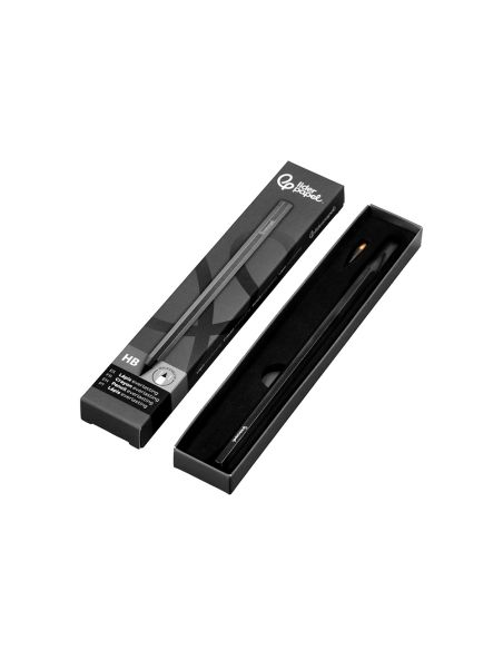 Lapiz De Grafito Infinito Liderpapel Aluminio Hexagonal Negro Ultra Resistente 1 Punta De Recambio