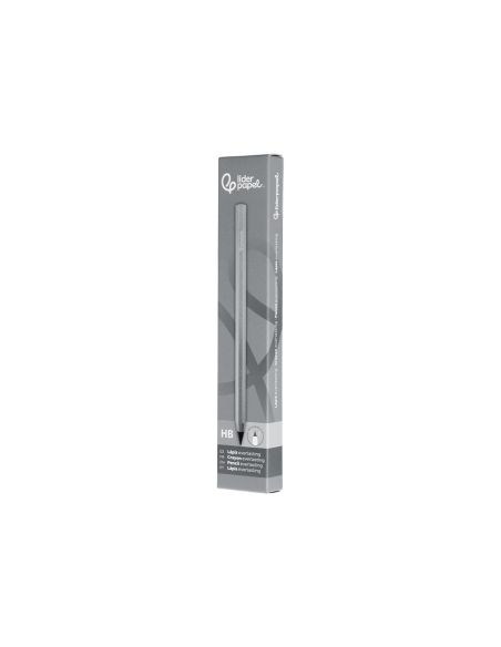 Lapiz De Grafito Infinito Liderpapel Aluminio Hexagonal Plateado Ultra Resistente 1 Punta De Recambio