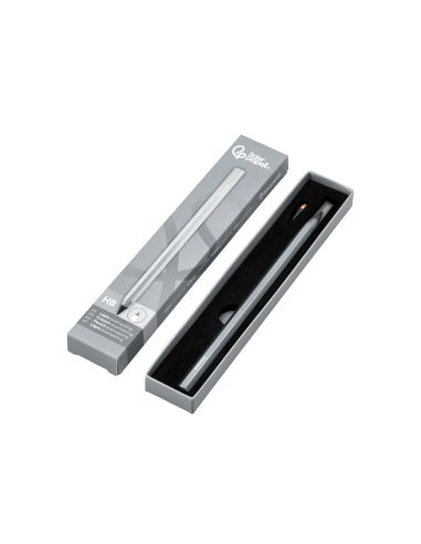 Lapiz De Grafito Infinito Liderpapel Aluminio Hexagonal Plateado Ultra Resistente 1 Punta De Recambio