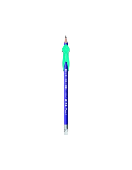 Lapices De Grafito Maped Hb Con Goma Borrar + Adaptador Ergonomico Cubilete De 22 Unidades