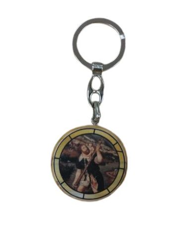 Llavero Metal Redondo Olivo 40Mm San Cristobal
