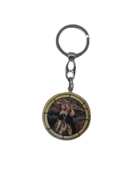 Llavero Metal Redondo Olivo 40Mm San Cristobal