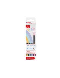 Rotulador Edding Punta Fibra 1200 Punta Redonda 0,5 Mm Glitter Pastel Caja De 4 Unidades Colores Surtidos 2