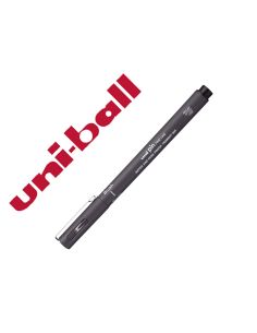 Rotulador Uniball Pin Br-200 Punta De Pincel Fino Gris Oscuro