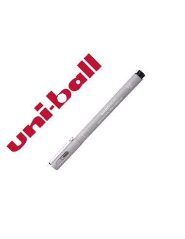 Rotulador Uniball Pin Br-200 Punta De Pincel Fino Gris Claro