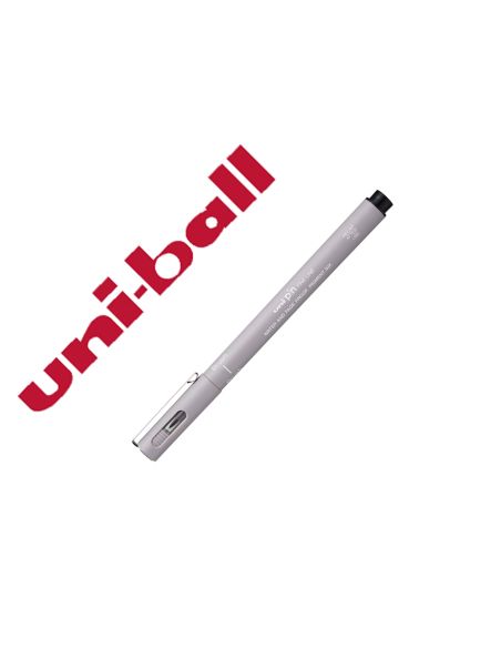 Rotulador Uniball Pin Br-200 Punta De Pincel Fino Gris Claro