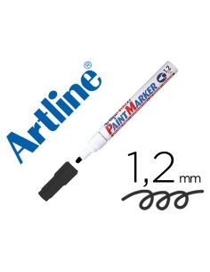 Rotulador Artline Marcador Permanente Ek-440 Xf Negro -Punta Redonda 1.2 Mm -Metal Caucho Y Plastico