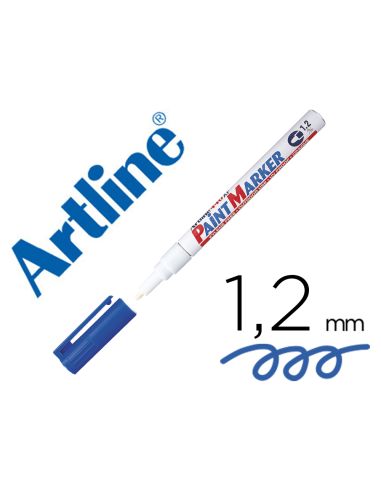 Rotulador Artline Marcador Permanente Ek-440 Xf Azul -Punta Redonda 1.2 Mm -Metal Caucho Y Plastico