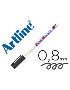 Rotulador Artline Marcador Permanente Ek-444 Xf Negro -Punta Redonda 0.8 Mm -Metal Caucho Y Plastico