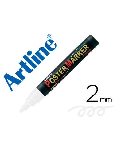 Rotulador Artline Poster Marker Epp-4-Bla Punta Redonda 2 Mm Color Blanco