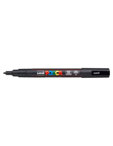 Rotulador Uni Posca Pc-3M Marcador De Pintura Punta Conica 0,9-1,3 Mm Negro