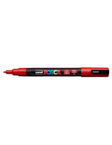Rotulador Uni Posca Pc-3M Marcador De Pintura Punta Conica 0,9-1,3 Mm Rojo