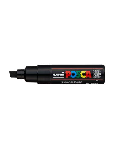 Rotulador Uni Posca Pc-8K Marcador De Pintura Punta Biselada 8 Mm Negro