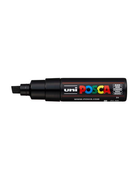 Rotulador Uni Posca Pc-8K Marcador De Pintura Punta Biselada 8 Mm Negro