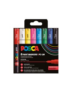 Rotulador Uni Posca Pc-1M/8C Marcador De Pintura Punta Conica 0,7-1 Mm Estuche De 8 Unidades Colores Basicos