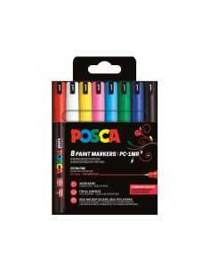 Rotulador Uni Posca Pc1Mr/8C Marcador De Pintura Punta Extrafina 0,7 Mm Estuche De 8 Unidades Colores Basicos