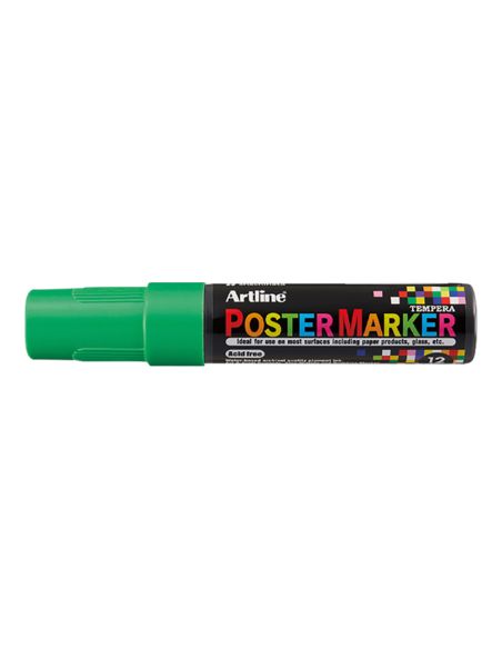 Rotulador Artline Poster Marker Epp-12 Punta Rectangular 12 Mm Color Verde Fluor