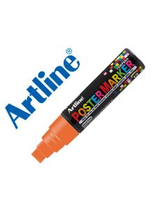 Rotulador Artline Poster Marker Epp-12 Punta Rectangular 12 Mm Color Naranja Fluor