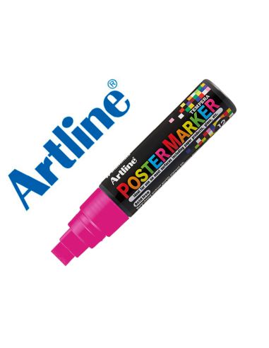 Rotulador Artline Poster Marker Epp-12 Punta Rectangular 12 Mm Color Rosa Fluor