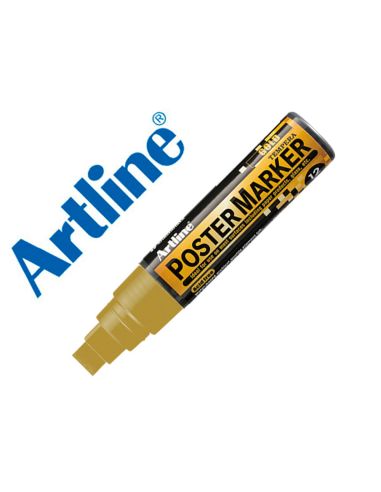 Rotulador Artline Poster Marker Epp-12 Punta Rectangular 12 Mm Color Oro