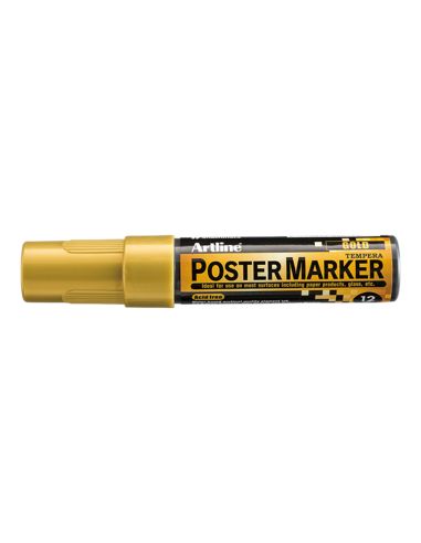 Rotulador Artline Poster Marker Epp-12 Punta Rectangular 12 Mm Color Oro