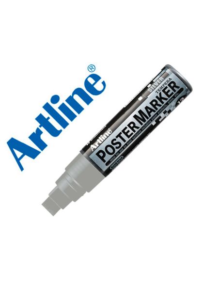 Rotulador Artline Poster Marker Epp-12 Punta Rectangular 12 Mm Color Plata
