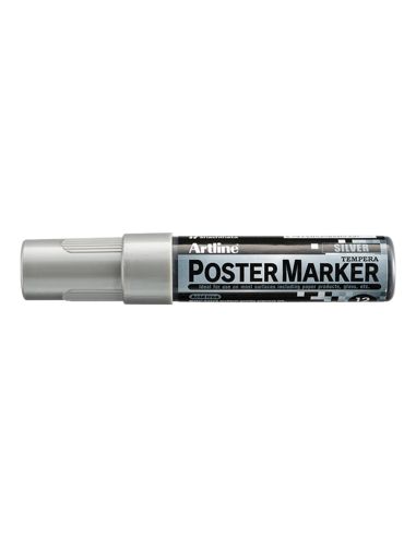 Rotulador Artline Poster Marker Epp-12 Punta Rectangular 12 Mm Color Plata