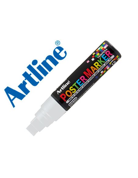 Rotulador Artline Poster Marker Epp-12 Punta Rectangular 12 Mm Color Blanco