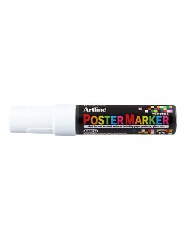 Rotulador Artline Poster Marker Epp-12 Punta Rectangular 12 Mm Color Blanco