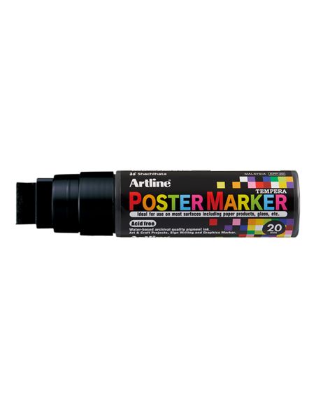 Rotulador Artline Poster Marker Epp-20 Punta Rectangular 20 Mm Color Negro