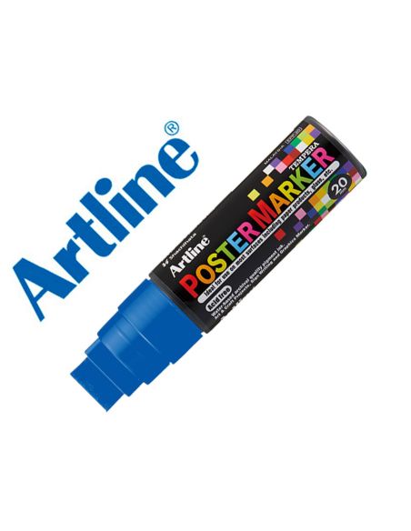 Rotulador Artline Poster Marker Epp-20 Punta Rectangular 20 Mm Color Azul