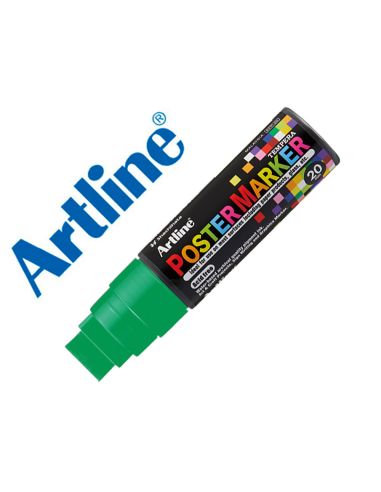 Rotulador Artline Poster Marker Epp-20 Punta Rectangular 20 Mm Color Verde Fluor
