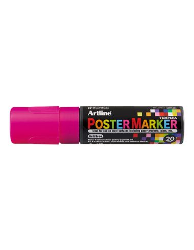 Rotulador Artline Poster Marker Epp-20 Punta Rectangular 20 Mm Color Rosa Fluor